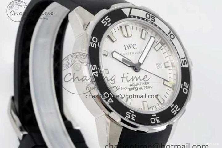 MIROTIME 0228 Premium Aquatimer Automatic SS RSF 1:1 Best Edition White Black Dial on Black Rubber Strap A 7067